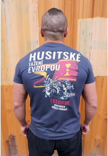 Tričko Husitské tažení denim